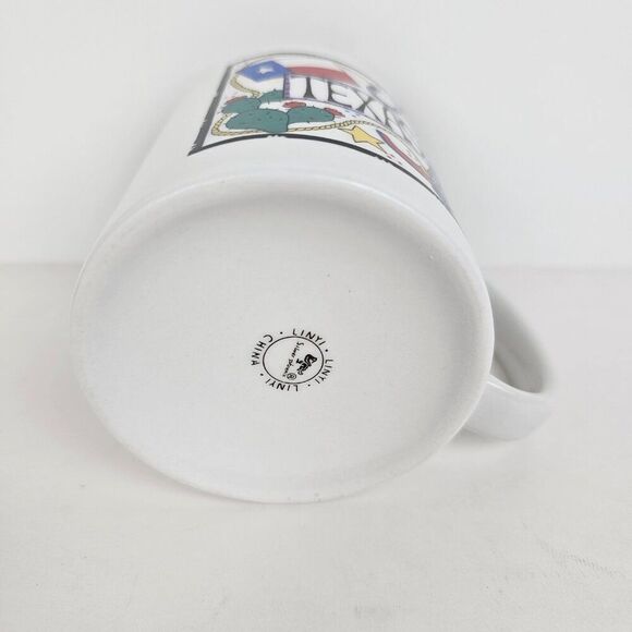 Vintage Linyi Ceramic Coffee Cup Mug Texas Western Cowboy Cowgirl Rodeo Ranch - Picture 7 of 12